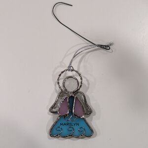 Marilyn Angel Ornament with Purple and Blue Accents